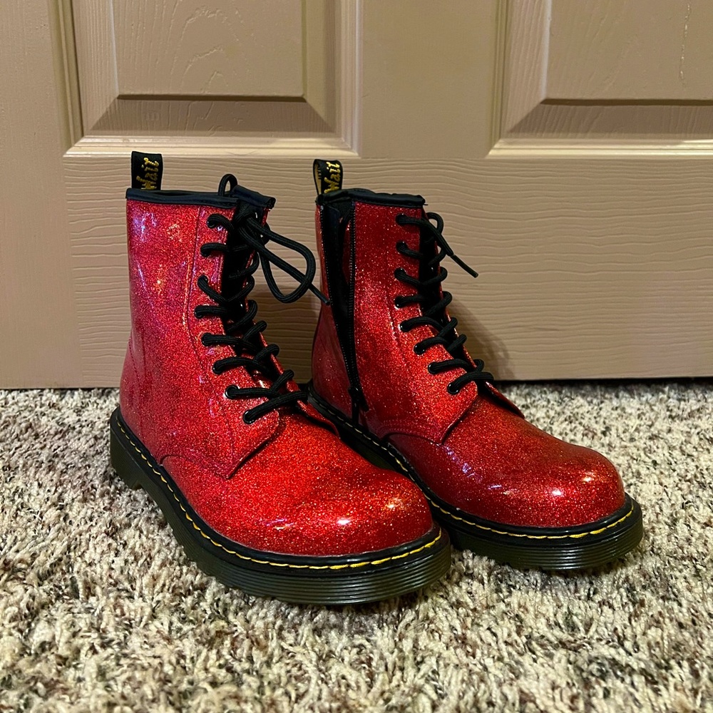 Red Glitter Doc Martens